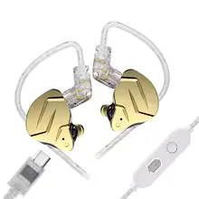 KZ ZSN Pro X metal headphones 1ba + 1dd hybrid technology high-fidelity bass monitor sports headphones and noise-cancelling head view 9