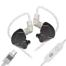 KZ ZSN Pro X metal headphones 1ba + 1dd hybrid technology high-fidelity bass monitor sports headphones and noise-cancelling head view 8