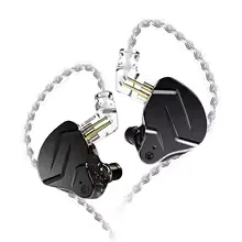 KZ ZSN Pro X metal headphones 1ba + 1dd hybrid technology high-fidelity bass monitor sports headphones and noise-cancelling head view 7