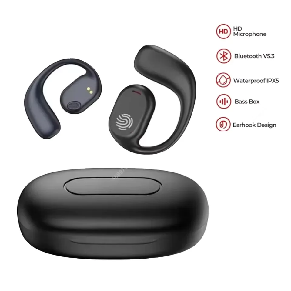 Portable Bone Conduction Earphones Bluetooth 5.3 Waterproof