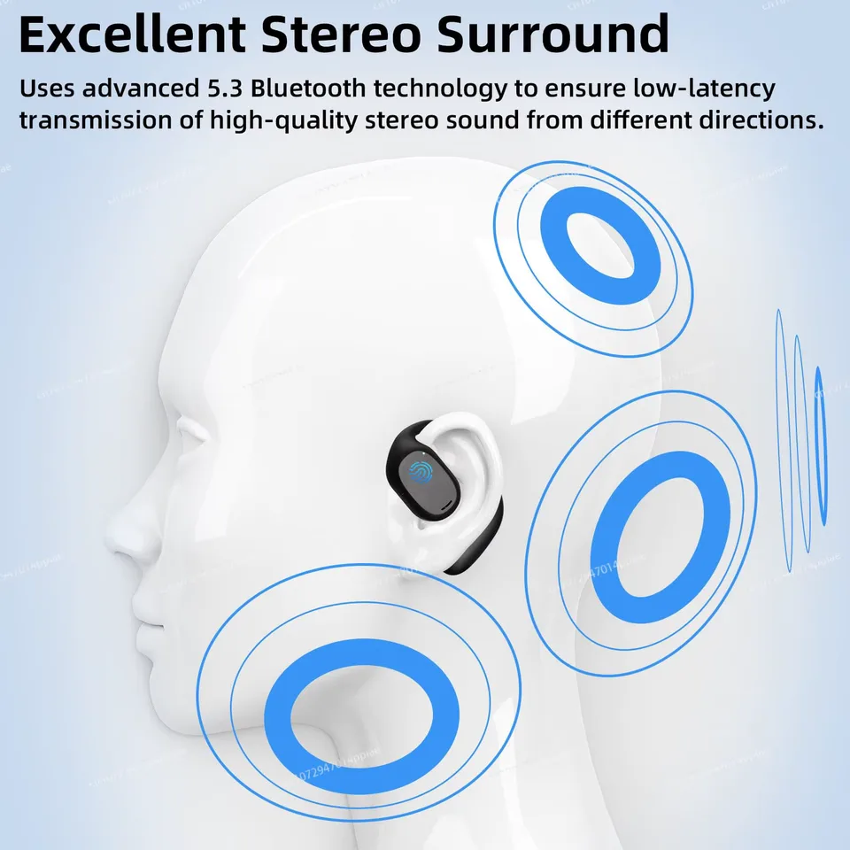 Portable Bone Conduction Earphones Bluetooth 5.3 Waterproof view 3