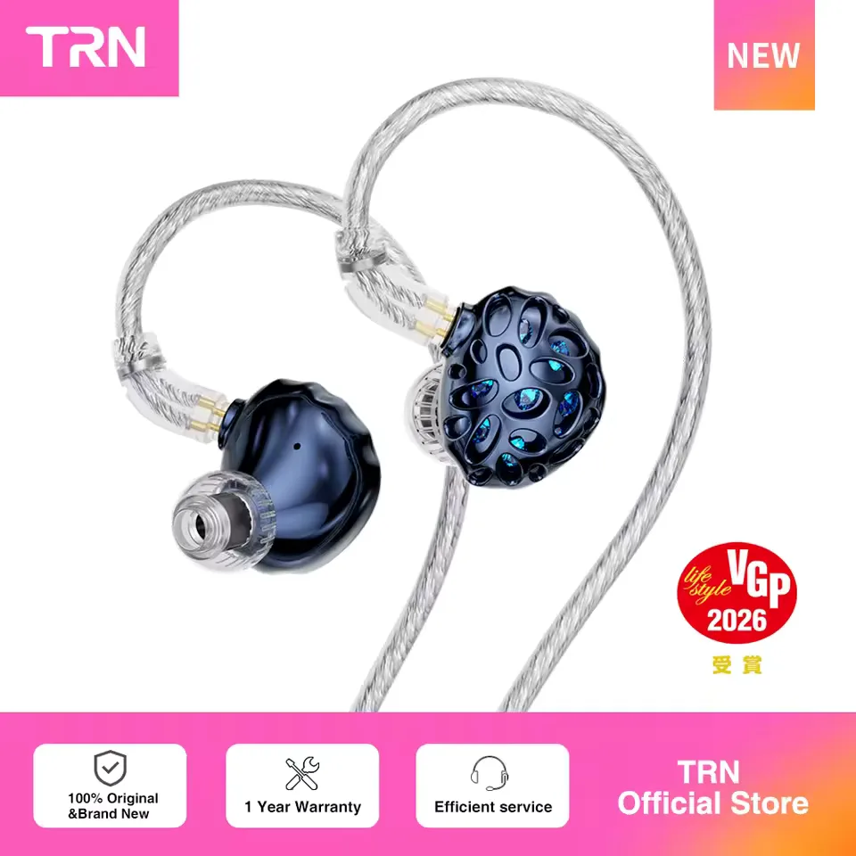 TRN Whale Shark Hybrid Earphones Triple Dynamic + Planar In-Ear Monitors headphones view 12