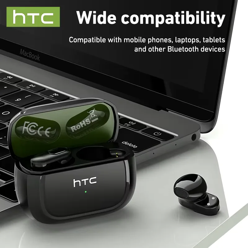 Ai Translation Bluetooth Headphones HTC Wireless Earphones Comfortable Earbuds Clear Sound Quality Earpiece Noise Cancelling Mic view 4