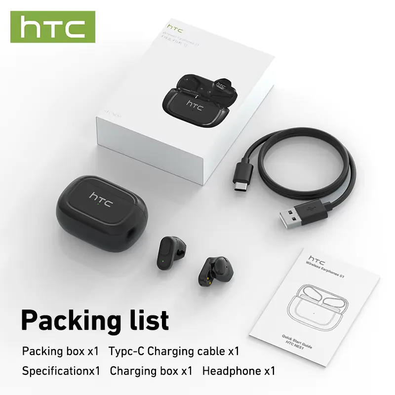 Ai Translation Bluetooth Headphones HTC Wireless Earphones Comfortable Earbuds Clear Sound Quality Earpiece Noise Cancelling Mic view 6