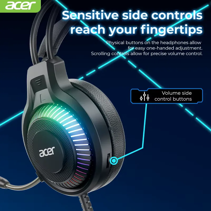 RGB Cool Lighting Wired Earphones Low latency Headphones with Mic Breathable Comfortable Earbuds Surround Sound Effects for Game view 4