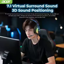 RGB Cool Lighting Wired Earphones Low latency Headphones with Mic Breathable Comfortable Earbuds Surround Sound Effects for Game view 13