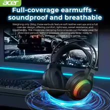 RGB Cool Lighting Wired Earphones Low latency Headphones with Mic Breathable Comfortable Earbuds Surround Sound Effects for Game view 12