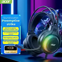 RGB Cool Lighting Wired Earphones Low latency Headphones with Mic Breathable Comfortable Earbuds Surround Sound Effects for Game view 7