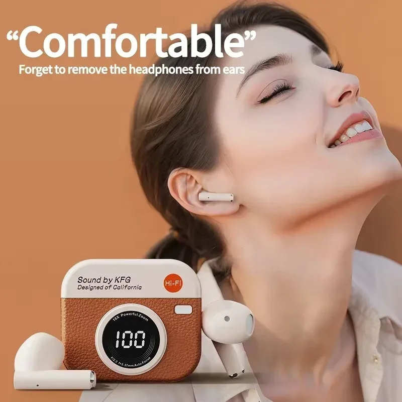 Q86 Bluetooth 5.3 Wireless Headphones Power LED Digital Display 24hours Endurance HiFi Gaming Headsets Waterproof Sports Earbuds view 5