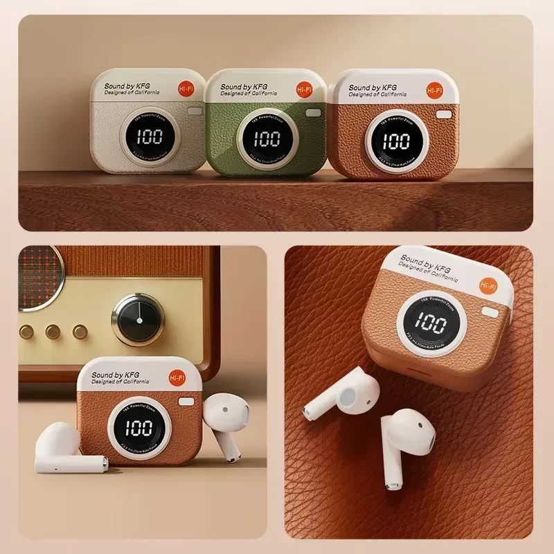 Q86 Bluetooth 5.3 Wireless Headphones Power LED Digital Display 24hours Endurance HiFi Gaming Headsets Waterproof Sports Earbuds view 3