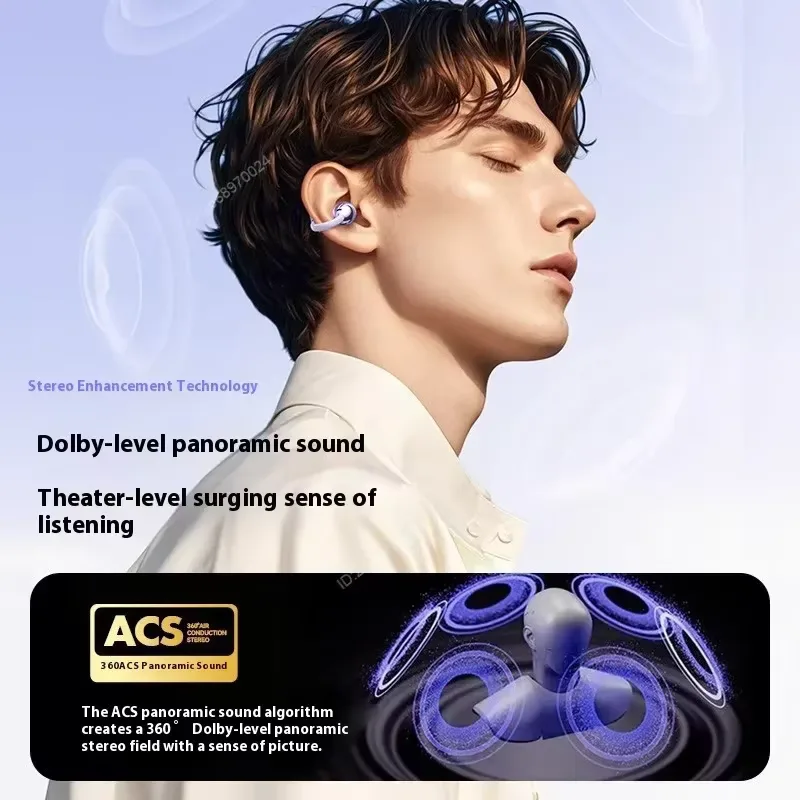Wireless Bluetooth Earphones Clip-on Q71 Earphone High Sound for Xiaomi Earbuds Led Display Headphones Music Sports Headset view 3