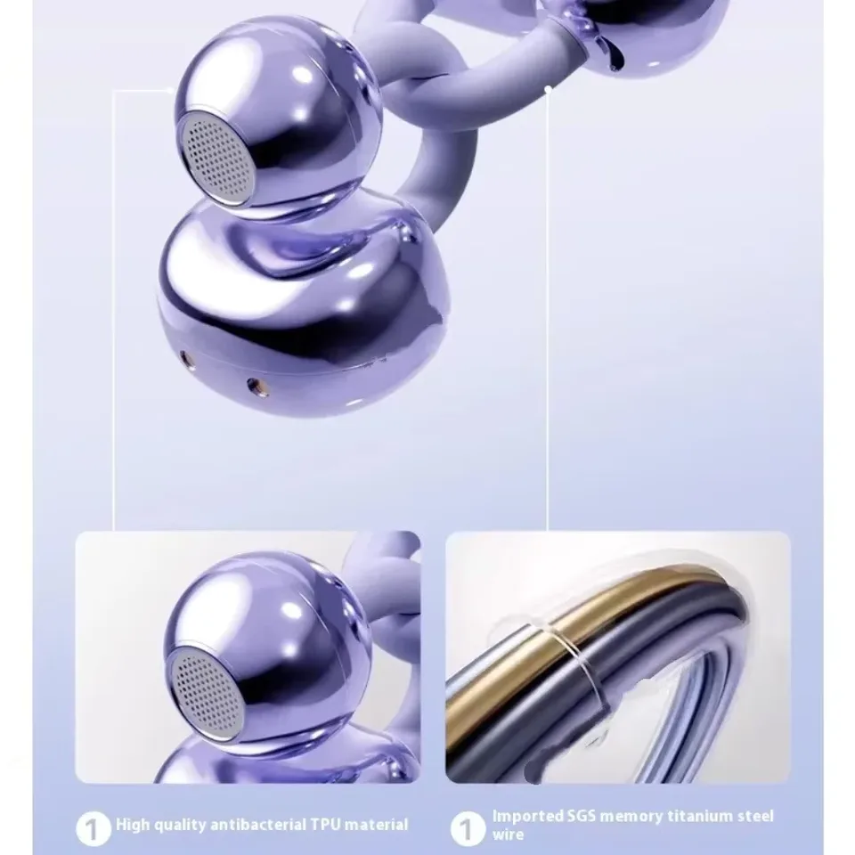Wireless Bluetooth Earphones Clip-on Q71 Earphone High Sound for Xiaomi Earbuds Led Display Headphones Music Sports Headset view 6