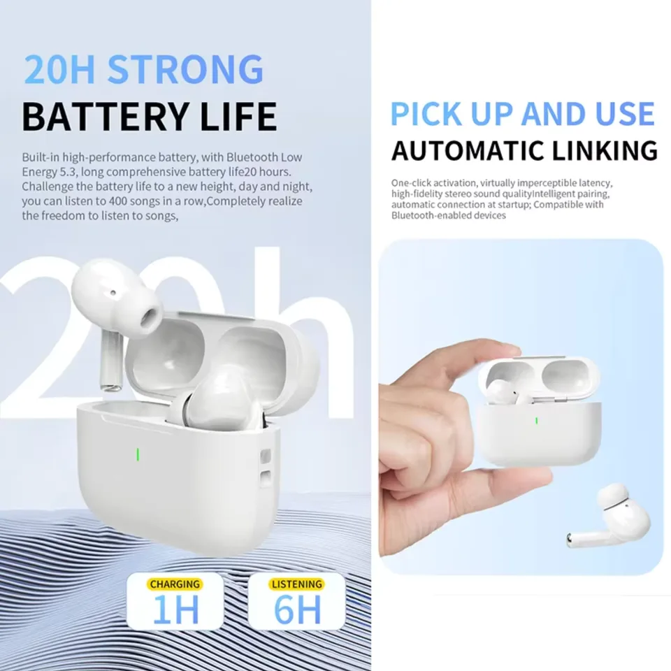 UEESFIT TWS Pro 5 Wireless Bluetooth Earphones Headphones ANC Noise Reduction Earbuds HiFi Sound Low Latency for IPhone Android view 4