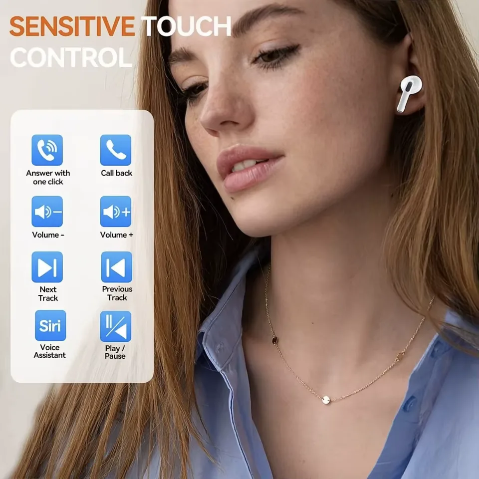 UEESFIT TWS Pro 5 Wireless Bluetooth Earphones Headphones ANC Noise Reduction Earbuds HiFi Sound Low Latency for IPhone Android view 2