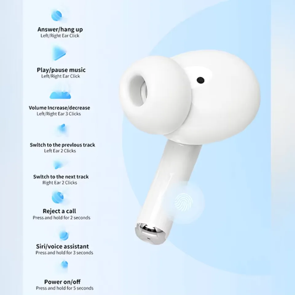 UEESFIT TWS Pro 5 Wireless Bluetooth Earphones Headphones ANC Noise Reduction Earbuds HiFi Sound Low Latency for IPhone Android view 5