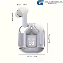 Wireless Earbuds Bluetooth 5.3, ENC Noise Cancelling, LED Battery Display, 3D Stereo Audio, Touch Control, Mini In-Ear Headphone view 8