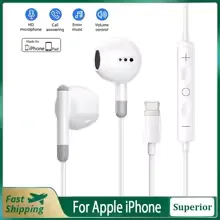 For Apple iPhone 14 Lighting Earphones 13 12 11 Pro Max XR XS X SE 7 8 6 Plus Bluetooth In Ear Wired Earbuds Phone Accessories view 7
