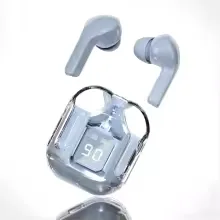 TWS In-ear Wireless Earbuds in a Transparent Design Are Feature Stereo Sound for Both Ears, a Beautiful Transparent Body view 13