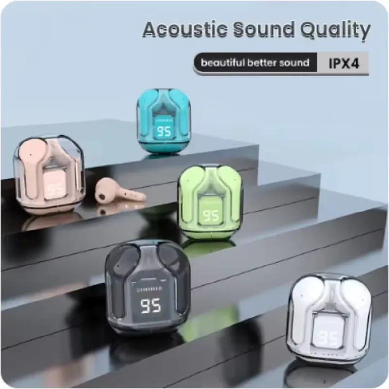 Original T2 Bluetooth Headphones TWS Transparent Wireless Bluetooth Headset HIFI Sound Quality Bluetooth 5.3 For Xiaomi Earbuds view 6