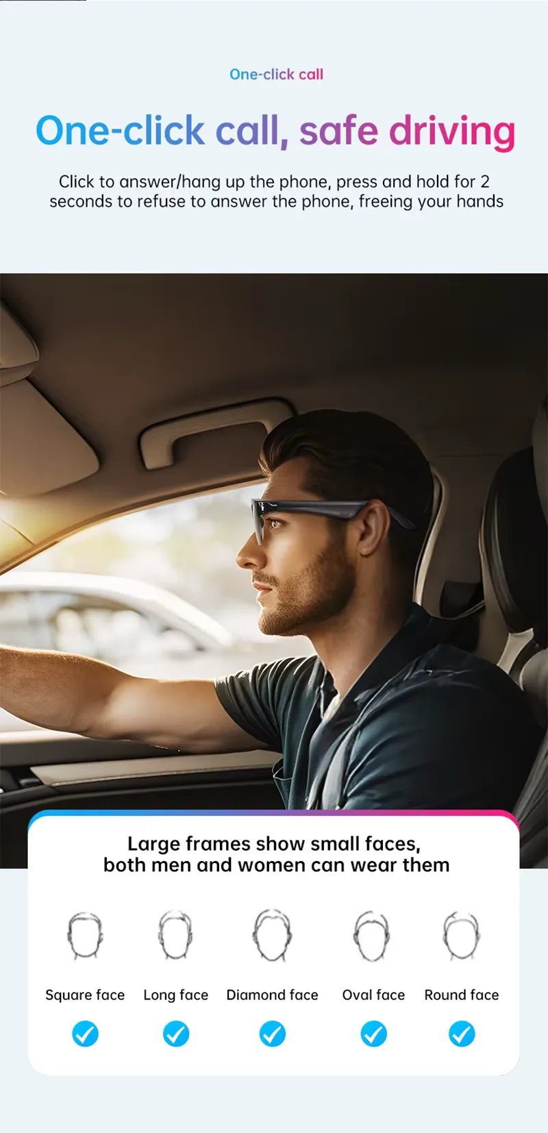 Lenovo AI Smart Glasses 8K HD Translation Bluetooth