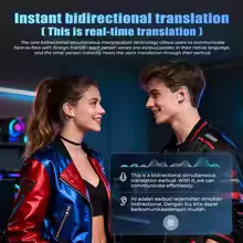 Translator Earbuds HTC NE49 AI Real-Time Translation HiFi Sound Bluetooth Earphones HD Call Low latency Gaming ear pods Choice view 11