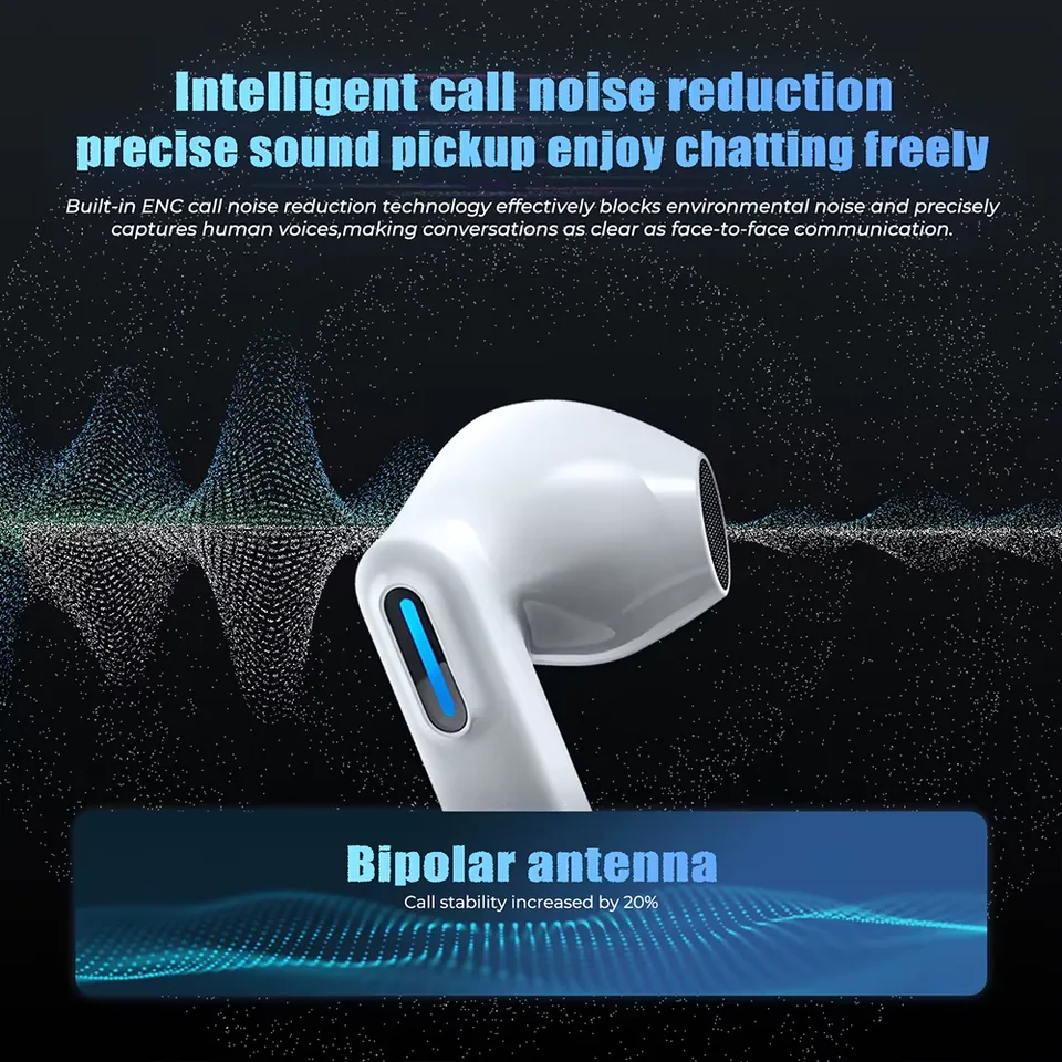 Translator Earbuds HTC NE49 AI Real-Time Translation HiFi Sound Bluetooth Earphones HD Call Low latency Gaming ear pods Choice view 5