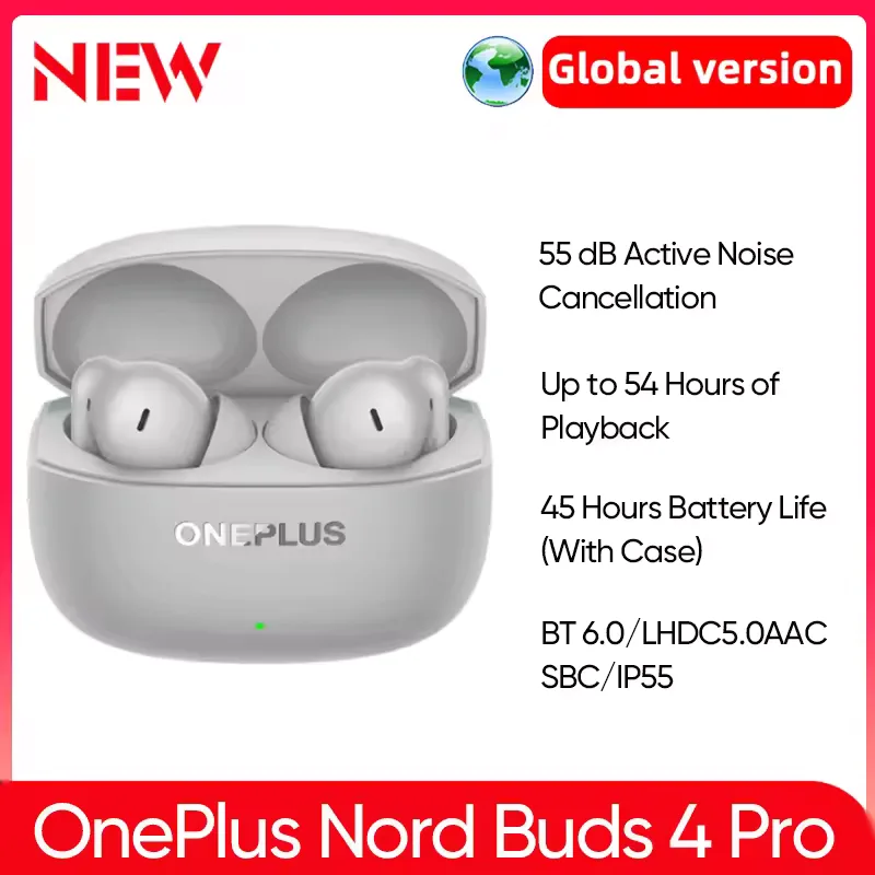 Global Version OnePlus Nord Buds 4 Pro TWS Wireless Earphone 55dB Active Noise Cancellig Bluetooth 6.0 IP55 Headphone view 15