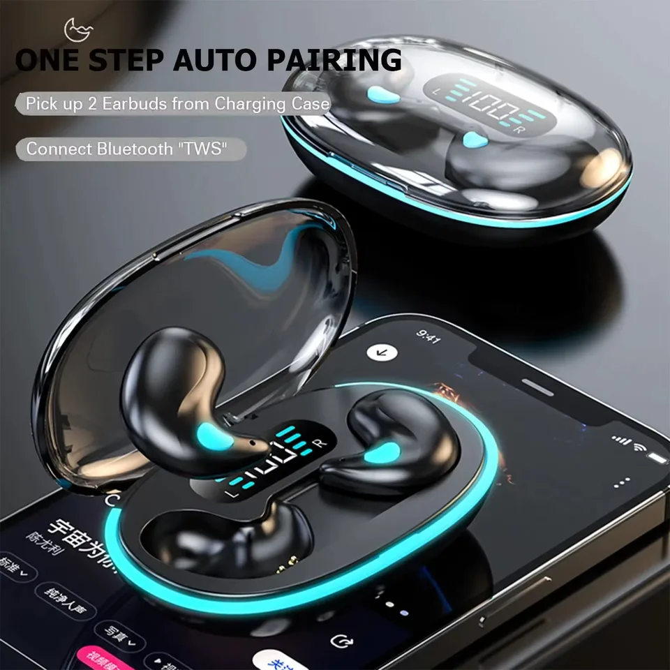 New Bluetooth 5.3 Wireless Earbuds for Sleeping Mini Design Portable Audio for Small Ears Ultra-Mini Sleep Earphones With Mic view 5