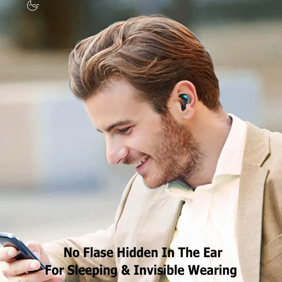 New Bluetooth 5.3 Wireless Earbuds for Sleeping Mini Design Portable Audio for Small Ears Ultra-Mini Sleep Earphones With Mic view 3