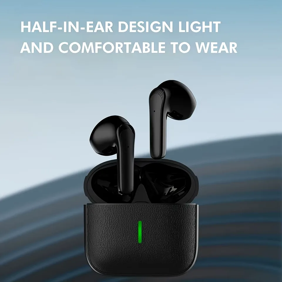 HD Wireless Headphones - Long Battery Life, Compact Dual Stereo In-Ear Headphones for Sports and Gaming, Noise Cancelling Calls view 4