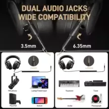 MAONO MH700 Studio Monitor Headphones Mixing DJ Headphone 50mm Driver Professional Over Ear Wired Headset for Recording Podcast view 12