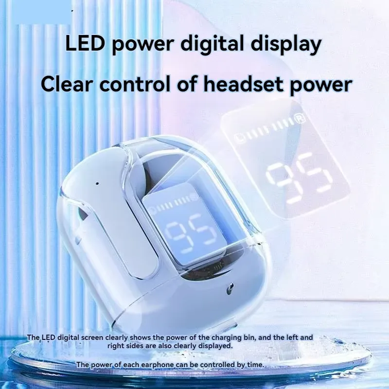 T6 TWS Mic Stereo Headphones With LED Power Digital Display Earbuds Wireless Bluetooth 5.0 Sport Gaming Headsets Noise Reduction view 4