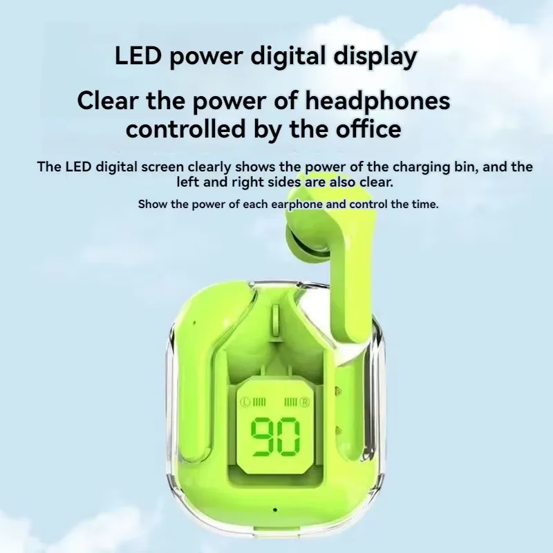 T6 TWS Mic Stereo Headphones With LED Power Digital Display Earbuds Wireless Bluetooth 5.0 Sport Gaming Headsets Noise Reduction view 3