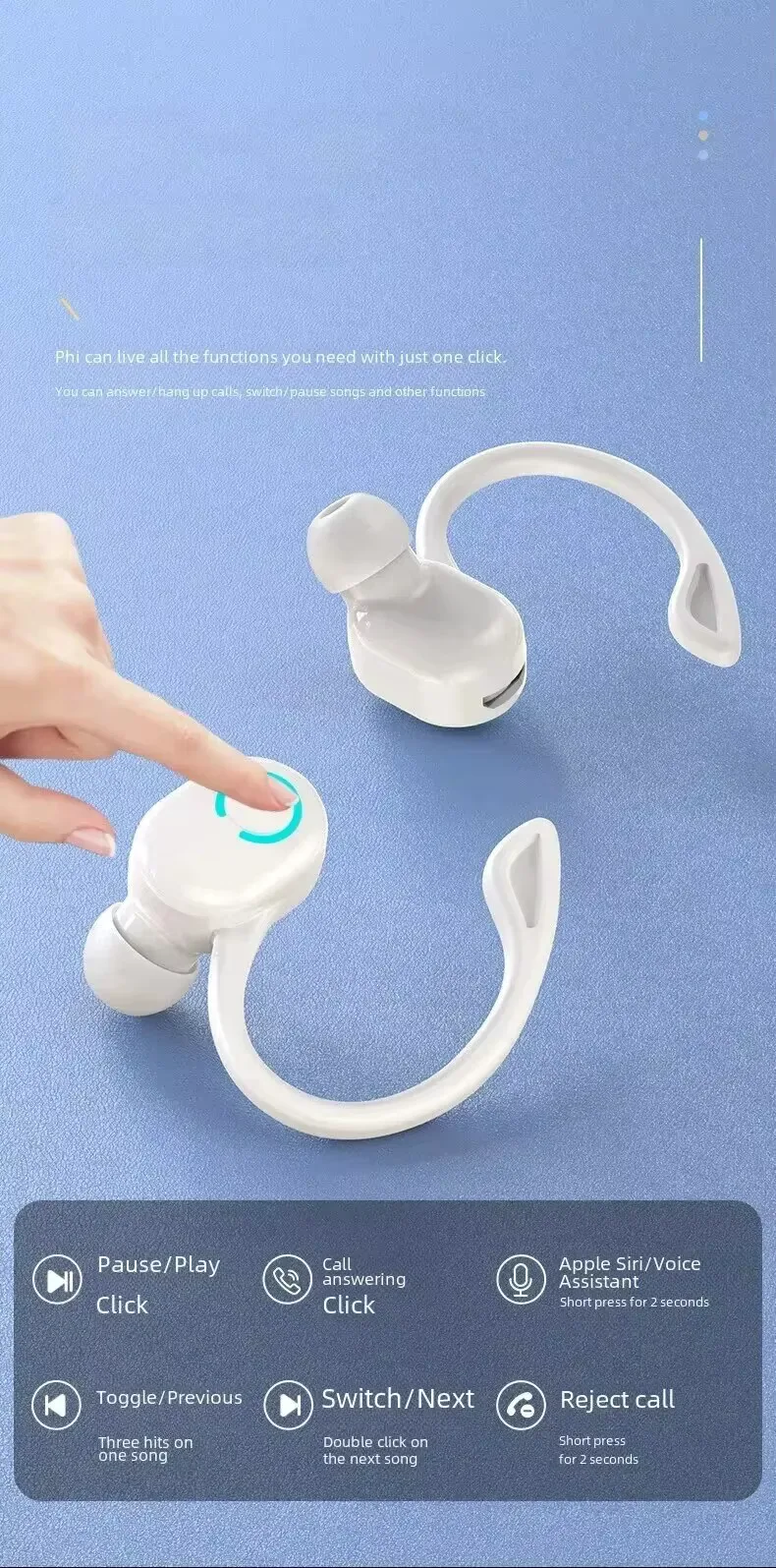 Music Sports Headphones Handsfree Calling Sports Bluetooth Earphones For Mobile Phone Business Calls Handsfree Calling Headset