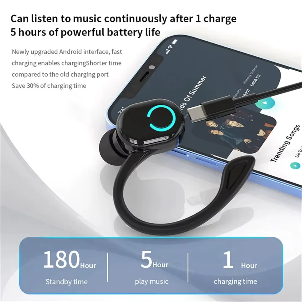 Music Sports Headphones Handsfree Calling Sports Bluetooth Earphones For Mobile Phone Business Calls Handsfree Calling Headset view 5
