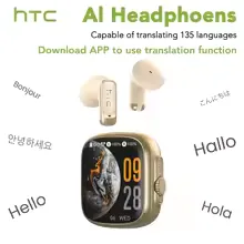 HTC NE72 AI Translate Bluetooth Earphones Wireless Earbuds LED TouchScreen HiFi Stereo Audio Noise Cancellation In-Ear Headphone view 16