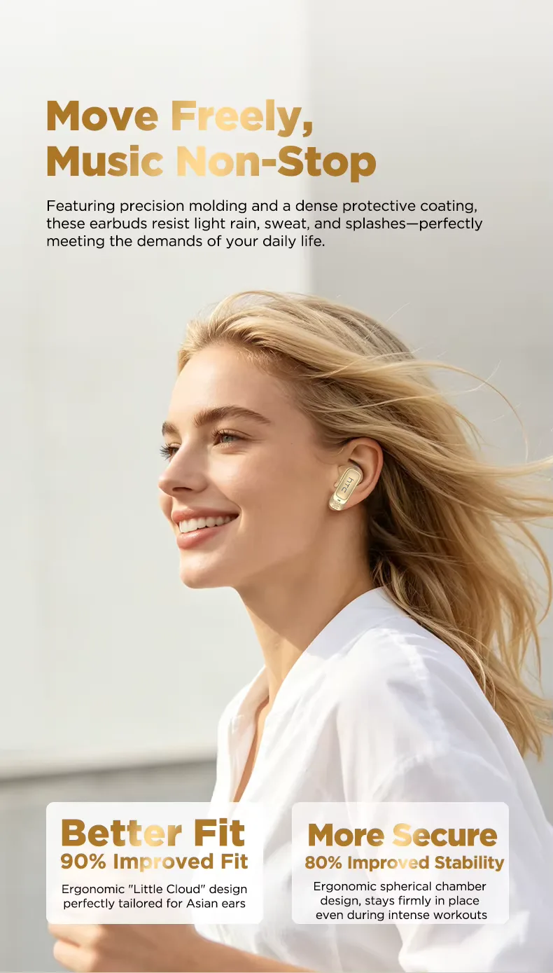 HTC NE72 AI Translate Bluetooth Earphones Wireless Earbuds LED TouchScreen HiFi Stereo Audio Noise Cancellation In-Ear Headphone
