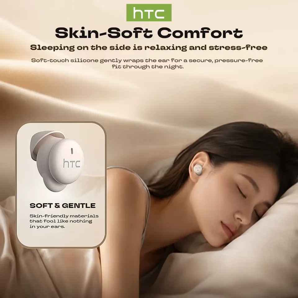 Sleeping aid Earbuds HTC NE92 Noise Reduction Wireless Bluetooth Earphones Comfortable Wearing HIFI Sound Music Headset view 5