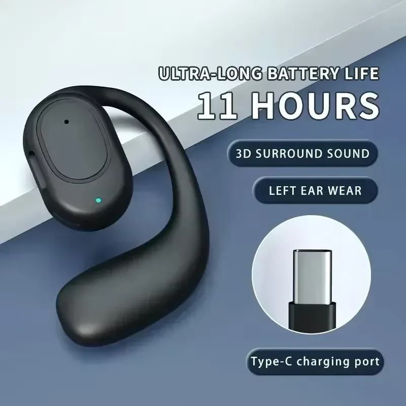 KY2 single wireless earphone air conduction earphone HiFi earhook music sports noise reduction earphone for phones view 3