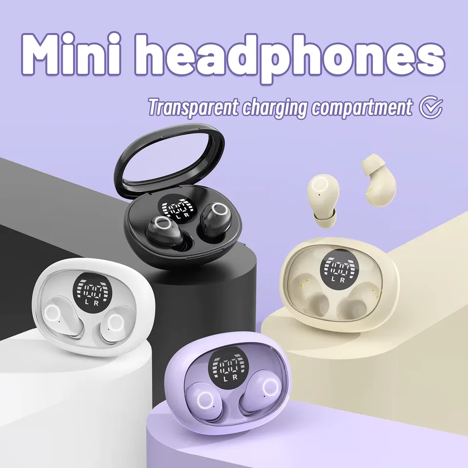 Invisible In Ear Bluetooth Earphones - Sleeping On The Side Without Pressing Your Ears, Unable To Take Off During Exercise, Bass 6D Sound Effects, Low Latency, Dual Noise Cancellation, And Sleep/game Modes, A Gift For Girlfriends/boyfriends view 8