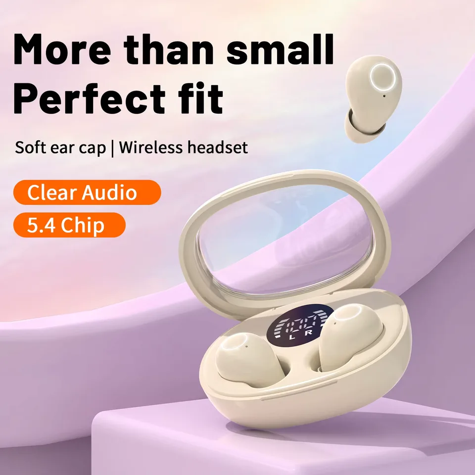 Invisible In Ear Bluetooth Earphones - Sleeping On The Side Without Pressing Your Ears, Unable To Take Off During Exercise, Bass 6D Sound Effects, Low Latency, Dual Noise Cancellation, And Sleep/game Modes, A Gift For Girlfriends/boyfriends view 5