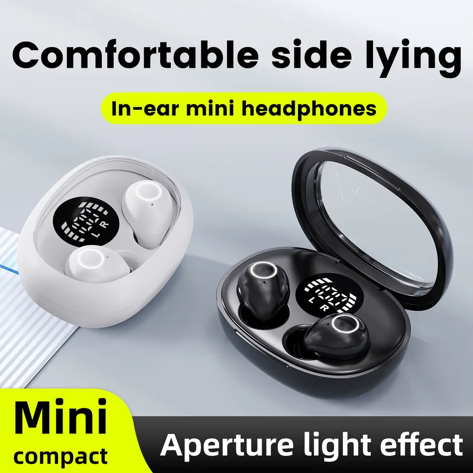 Invisible In Ear Bluetooth Earphones - Sleeping On The Side Without Pressing Your Ears, Unable To Take Off During Exercise, Bass 6D Sound Effects, Low Latency, Dual Noise Cancellation, And Sleep/game Modes, A Gift For Girlfriends/boyfriends view 7