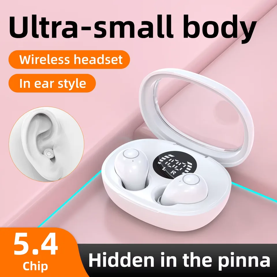 Invisible In Ear Bluetooth Earphones - Sleeping On The Side Without Pressing Your Ears, Unable To Take Off During Exercise, Bass 6D Sound Effects, Low Latency, Dual Noise Cancellation, And Sleep/game Modes, A Gift For Girlfriends/boyfriends view 4
