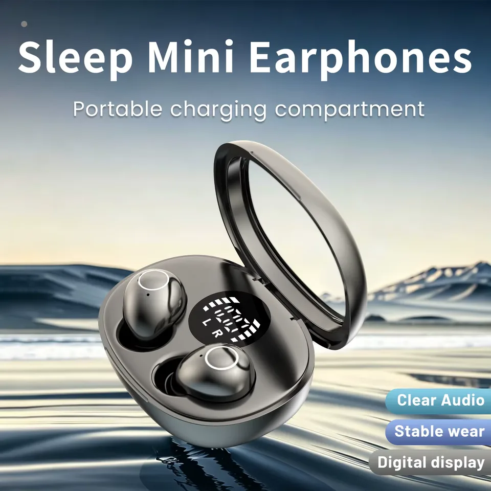 Invisible In Ear Bluetooth Earphones - Sleeping On The Side Without Pressing Your Ears, Unable To Take Off During Exercise, Bass 6D Sound Effects, Low Latency, Dual Noise Cancellation, And Sleep/game Modes, A Gift For Girlfriends/boyfriends view 2