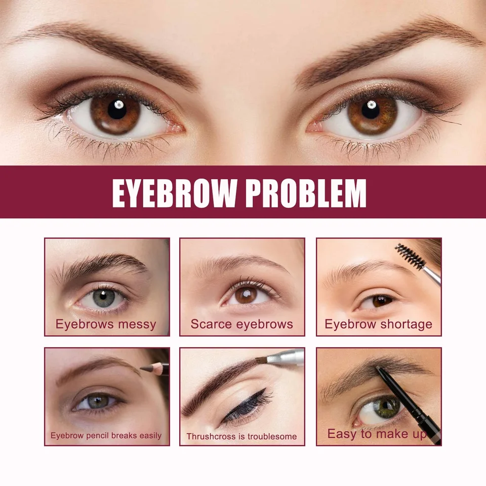 EELHOE Multi-functional Eyebrow Brush Set For Filling, Shaping, And Coloring Smooth Eyebrows Makeup Kit view 2