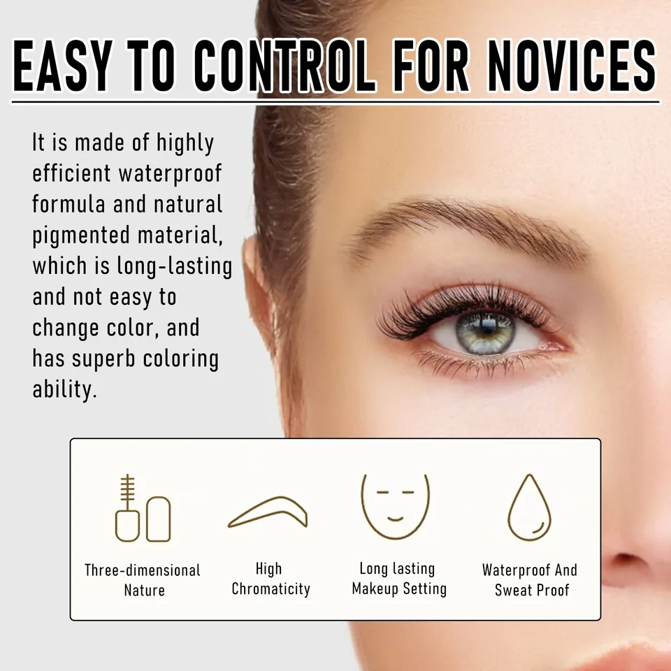 EELHOE Peel-off Eyebrow Dye Gel - Waterproof, Sweat-proof, Smudge-resistant For Creating Natural 3D Volumetric Brows Tattoo Gel view 3