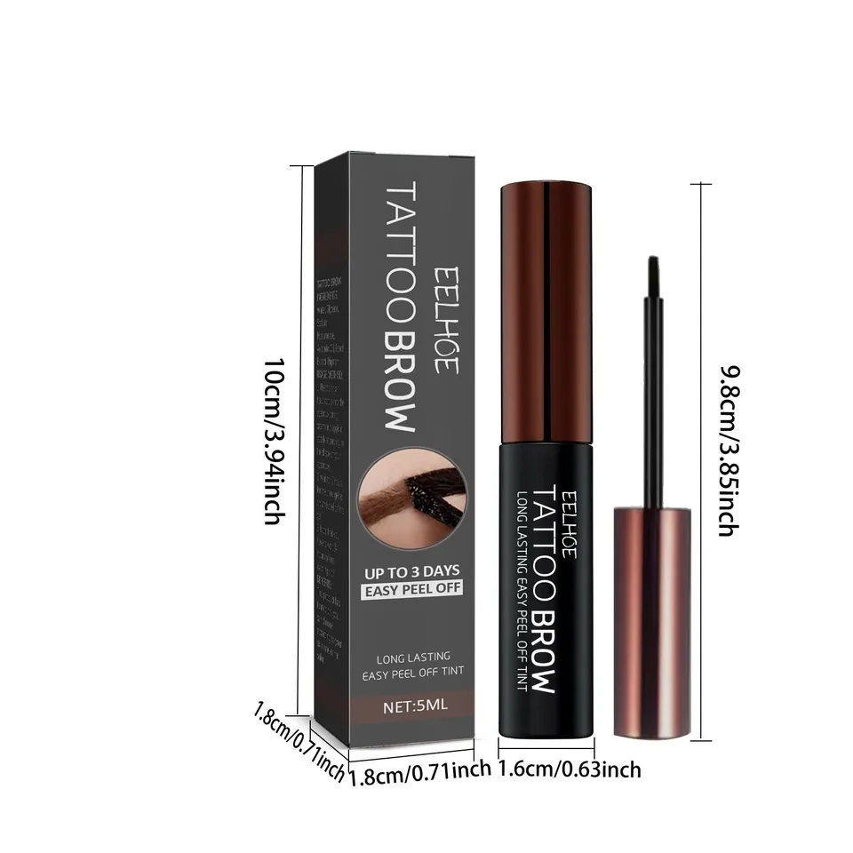 EELHOE Peel-off Eyebrow Dye Gel - Waterproof, Sweat-proof, Smudge-resistant For Creating Natural 3D Volumetric Brows Tattoo Gel view 4