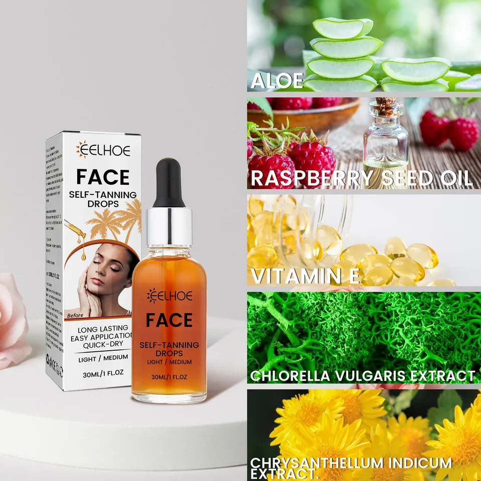 EELHOE Facial Tanning Essence For Achieving A Natural And Stylish Wheat Color Or Bronzed Skin Tone, Providing Hydration And Enhancing The view 4
