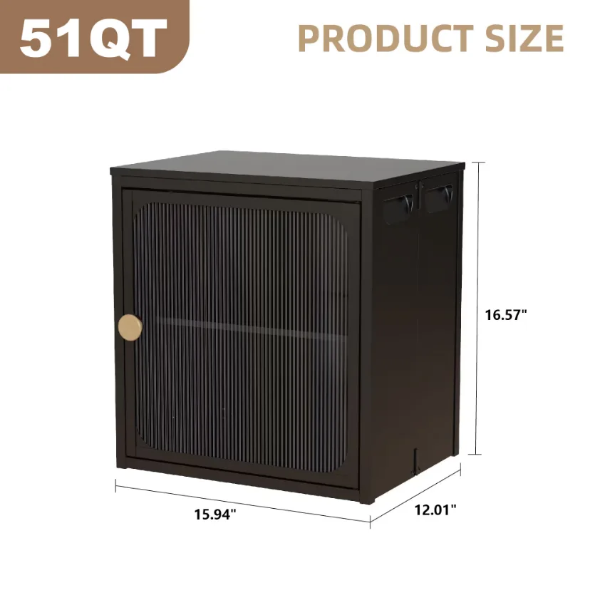 Single Sturdy Convenient Fordable Cabinet, Durable Steel-Wood Combo With Anti-Slip Design Quick Fold Install, Easy To DIY Storage Container view 2