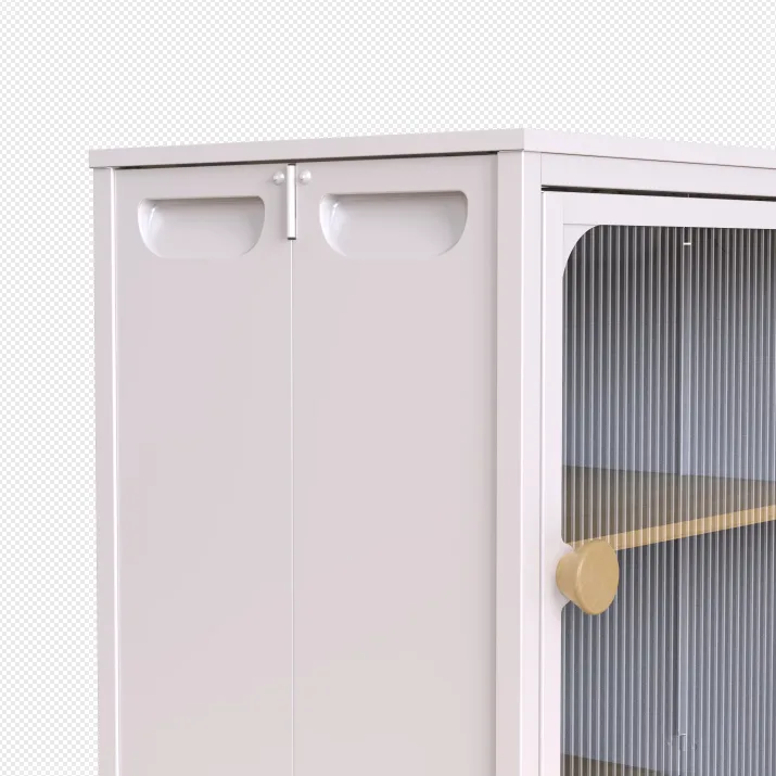 Single Sturdy Convenient Fordable Cabinet, Durable Steel-Wood Combo With Anti-Slip Design Quick Fold Install, Easy To DIY Storage Container view 3